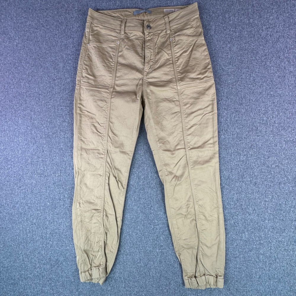 Mavi Pants Womens 30 Anna Tan High Rise Slim Straight Elastic Cuff Jogger